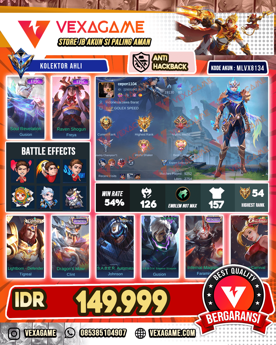 Gusion Epic | Freya Epic