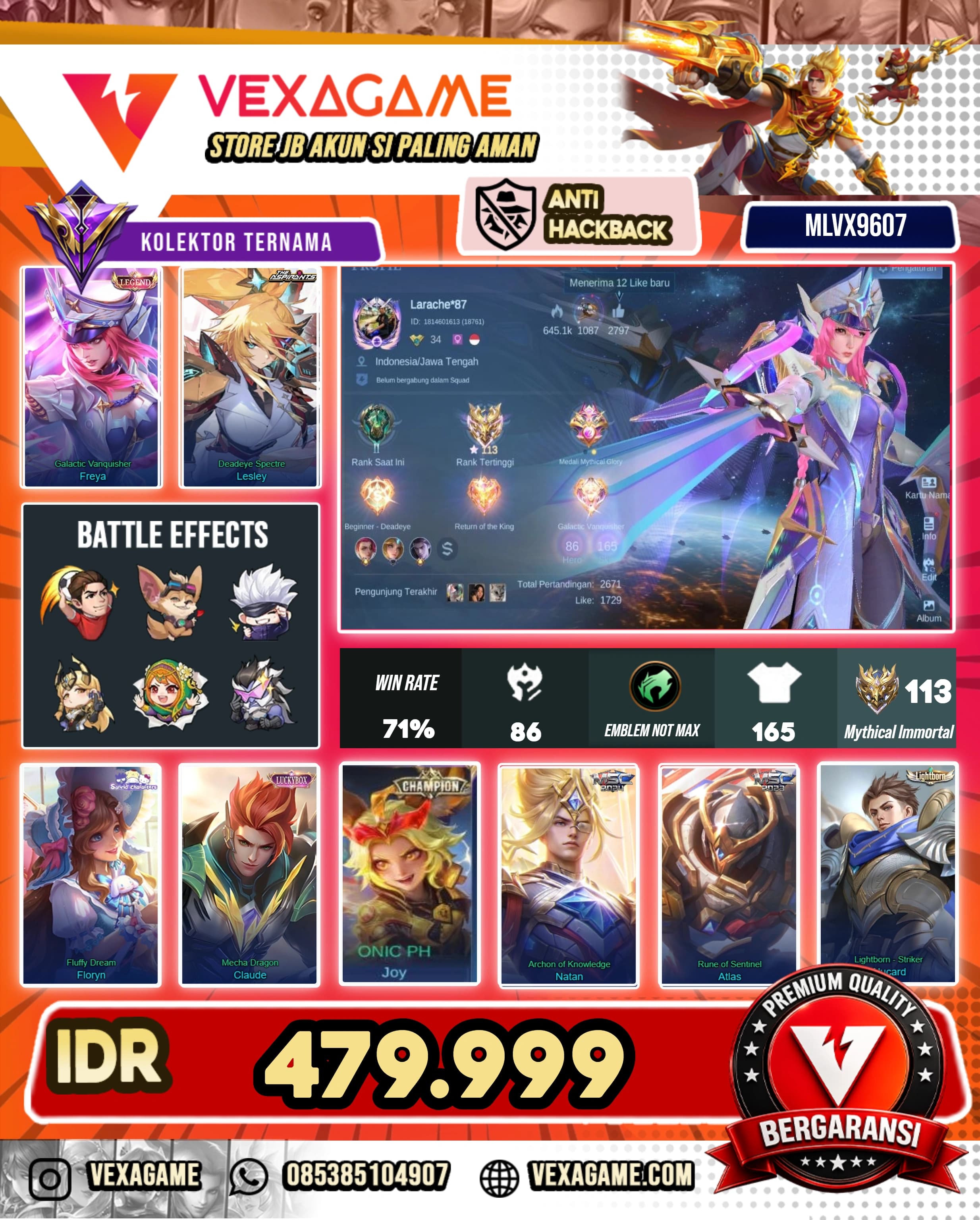 Freya Legend | Lesley Ashpirant | Granger Prime | Claude Luckybox | Lylia Covenant | Joy Champion EX IMMO
