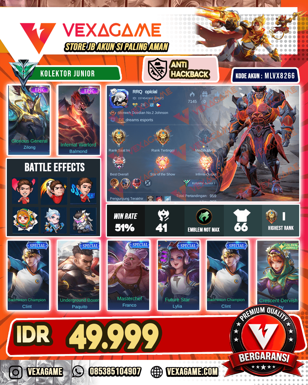 Balmond Epic | Zilong Epic