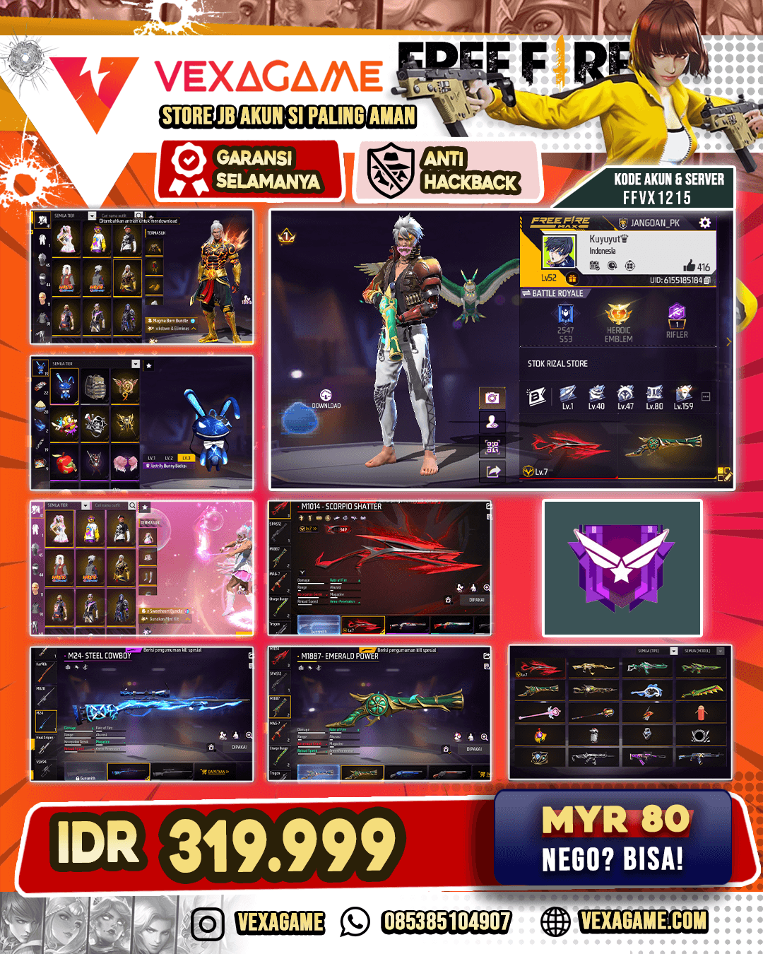 1 EVO (SCORPIO SHARTER) | SG TEROMPET | VAULT 90++ | SWEETHEART BUNDLE - MAGMA BORN BUNDLE