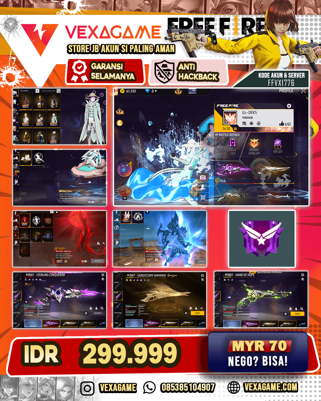 2 EVO 1 TW MAX | SG 4 Rasa | Vault TW 100 | 5 Bundle Naruto