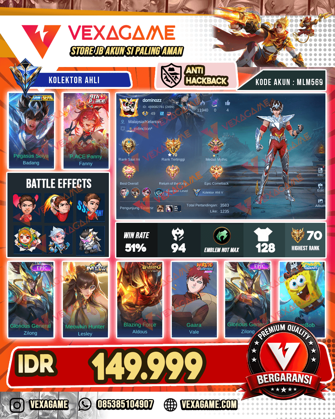 Badang Saint Seiya X Fanny P Ace