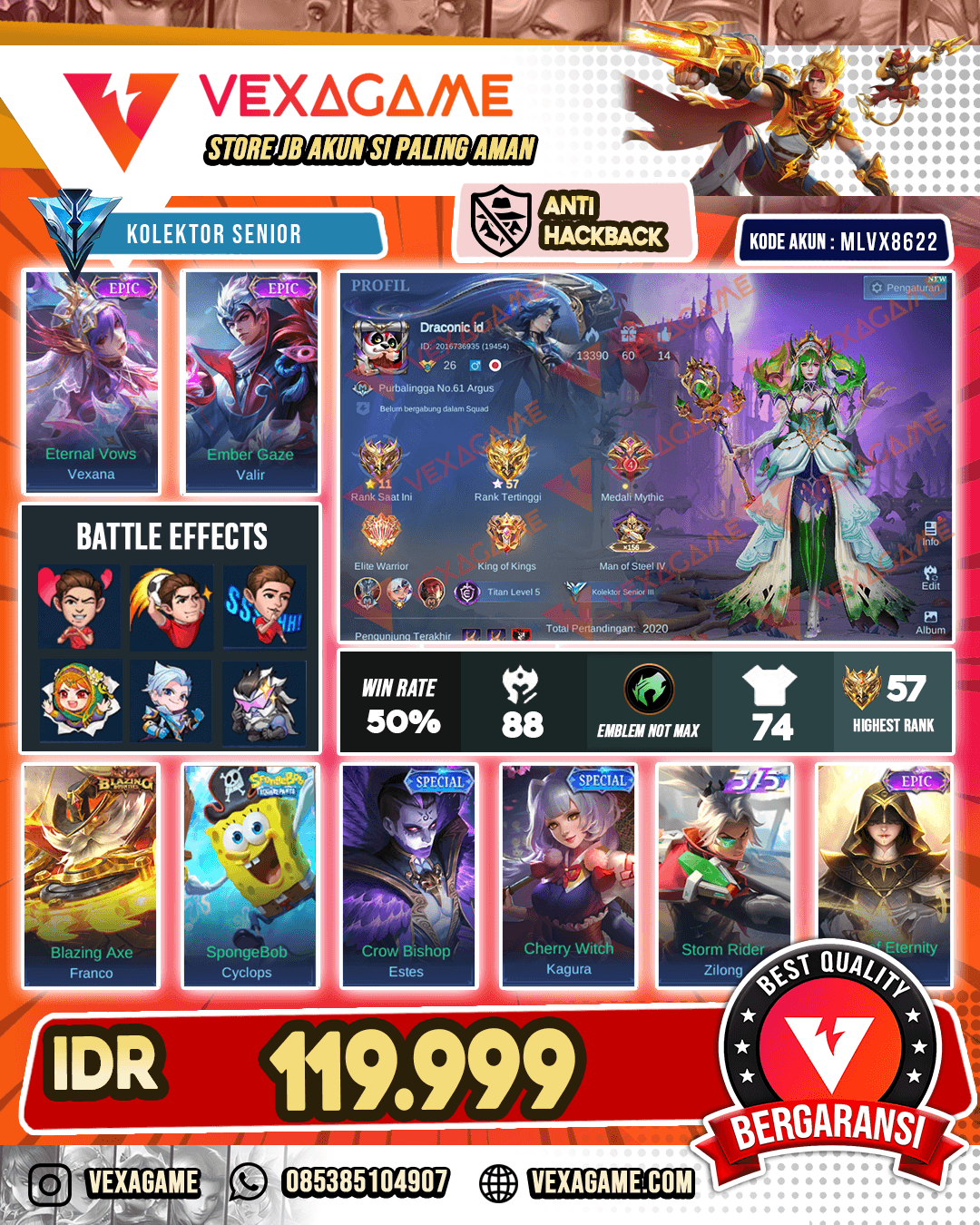 Vexana Epic X Valir Epic