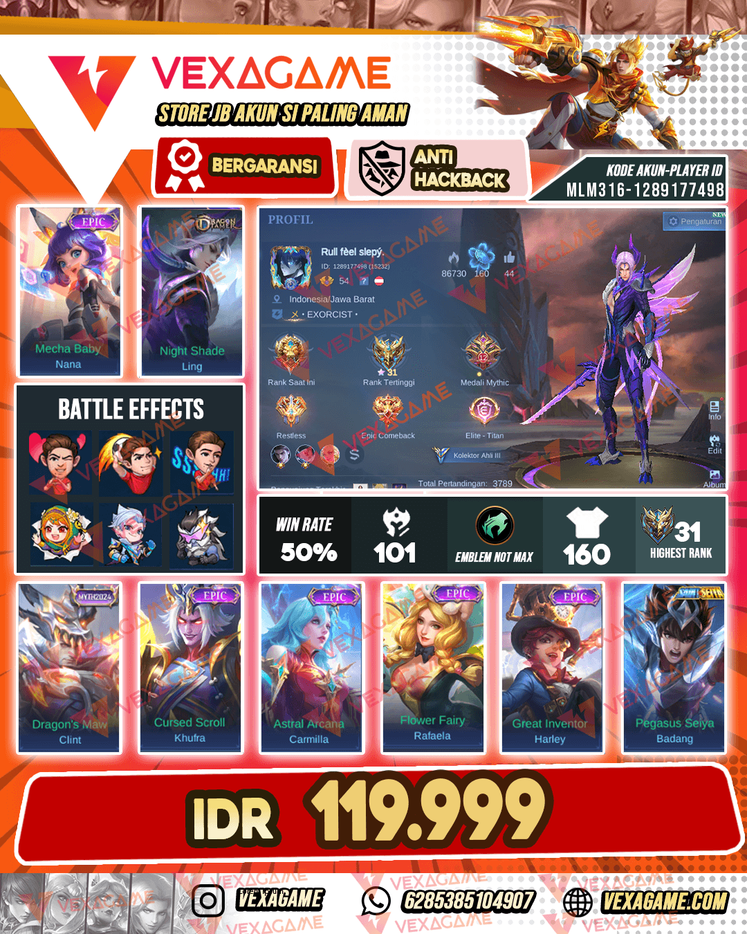 Ling Dragon Tamer | Freya Epic | Emblem Max