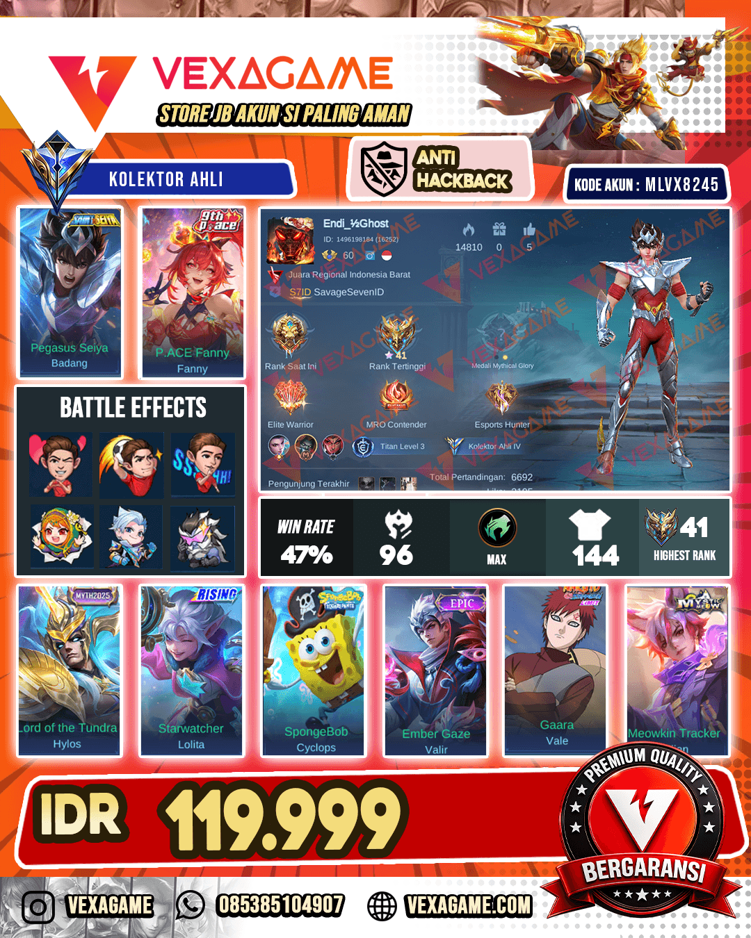 Badang Pegasus Seiya | Fanny Pace