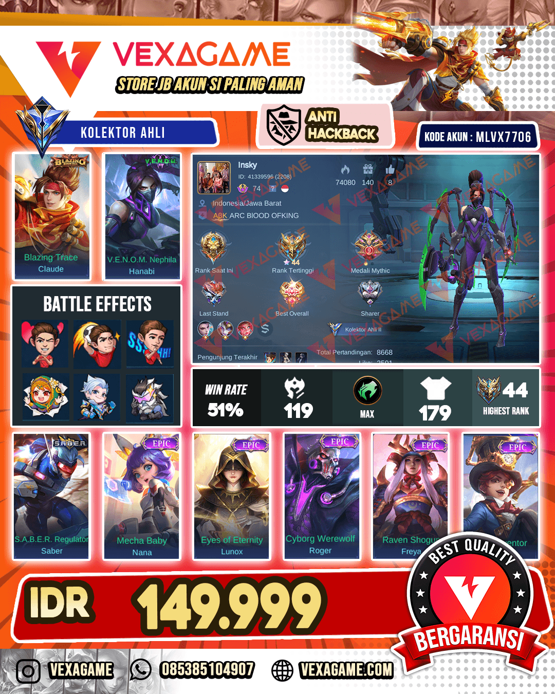 Hanabi Venom X Claude Blazing
