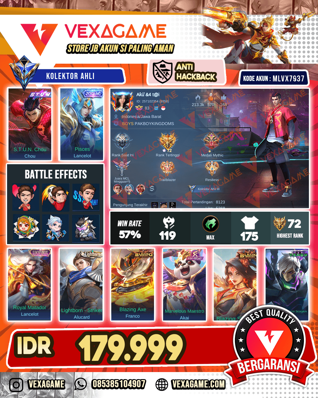 Chou Stun | Lancelot Zodiac x Lancelot Luckybox