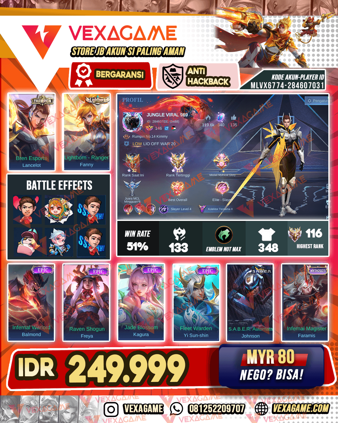 Lancelot Champions | Fanny Lightborn | Ex Immo
