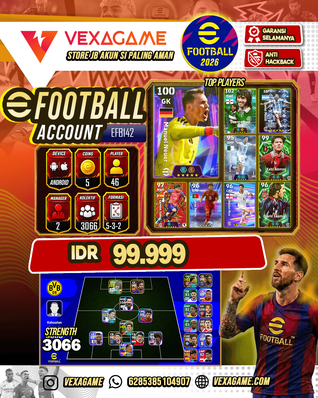 Kevin Keegan, Manuel Neuer, Lionel Messi, Ibrahim Maza