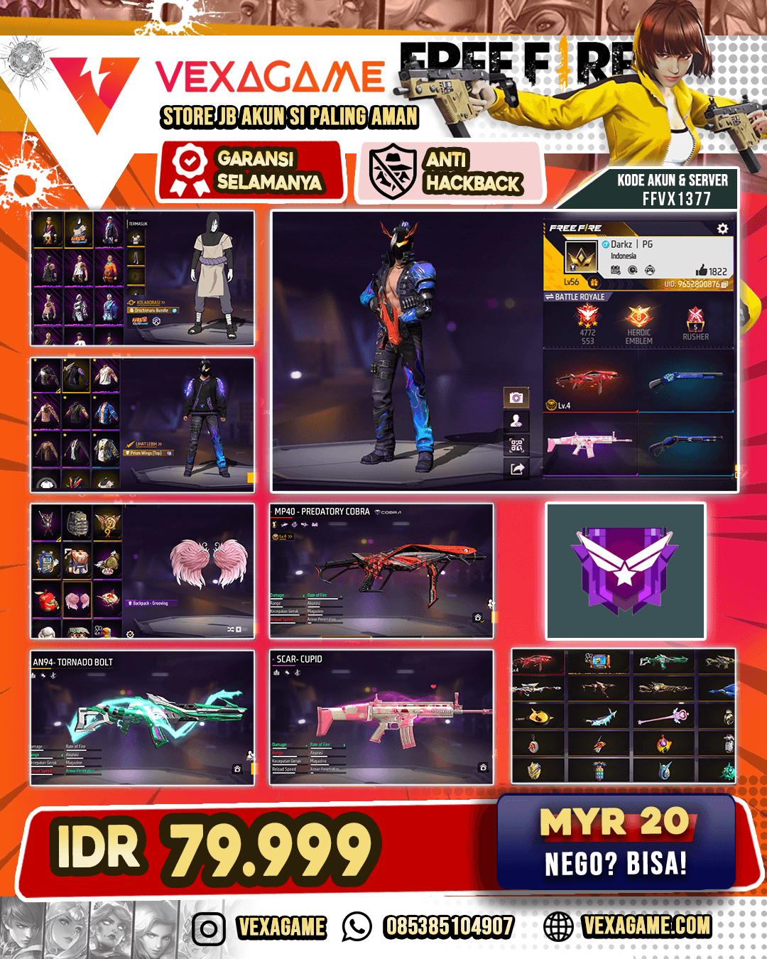 SG DUO BIRU | SCAR CUPID | EVO MP40