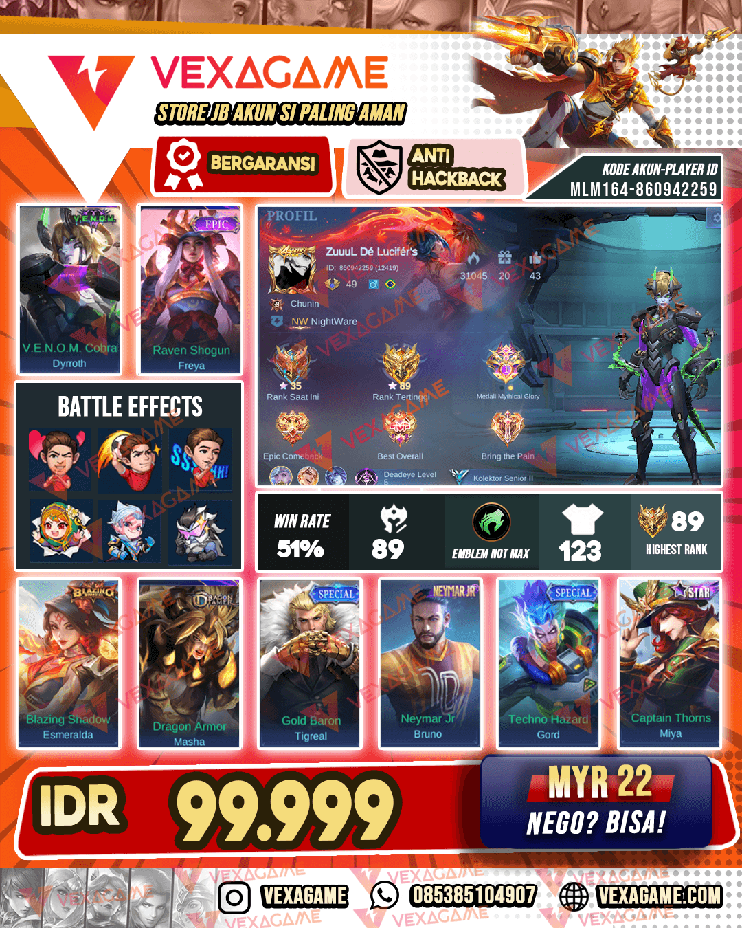 Dyrroth Venom X Freya Epic