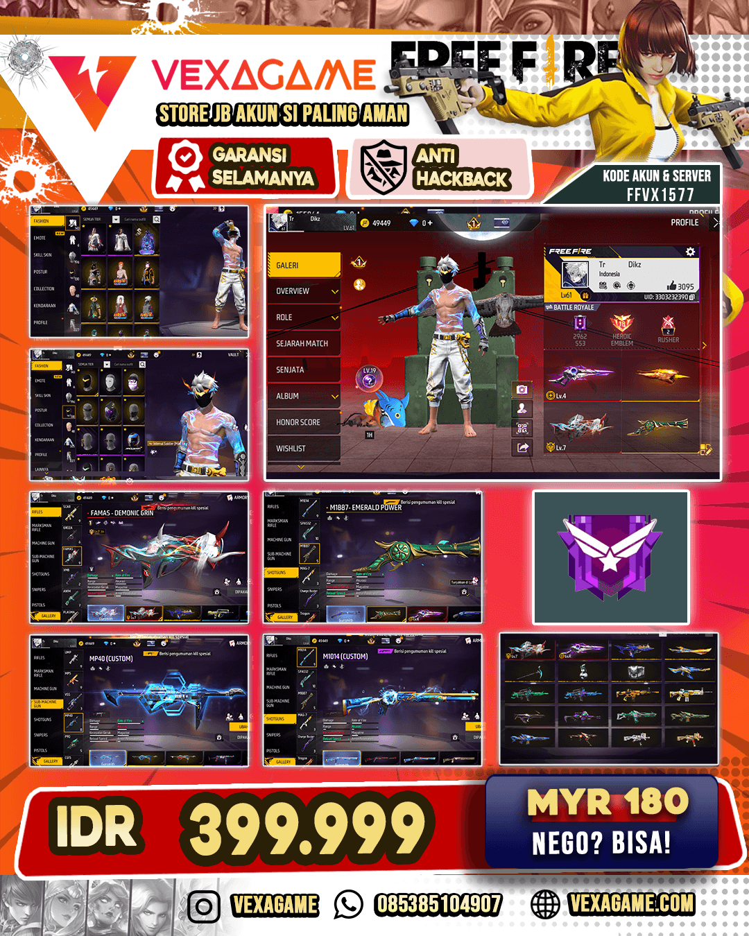 BUNDLE KING OF DESERT | GALACTIC BUNNY BUNDLE | 2 EVO 1 MAX | FIST ON | SG 5 RASA | VAULT 320+