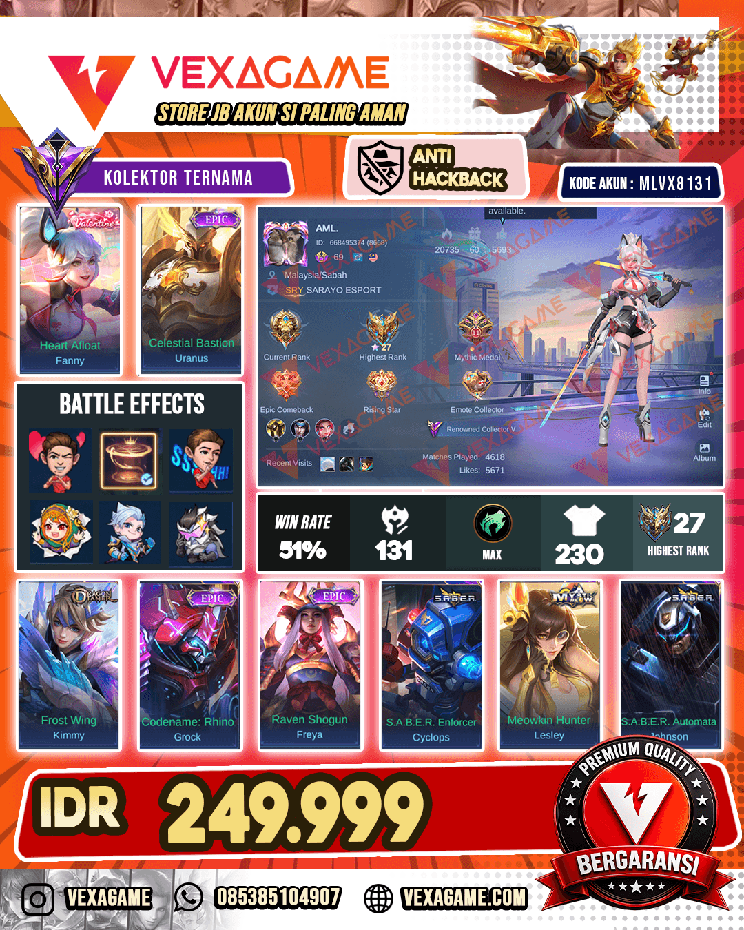 Fanny Valentine | Uranus Epic | Tas Tas Merah On