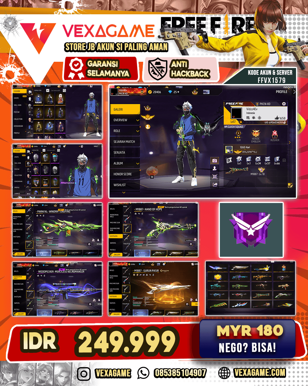 SG2 6 RASA | BLUE LOCK ON | RAMBUT SASUKE 2 RASA | ANGEL PUMA | VAULT 170+