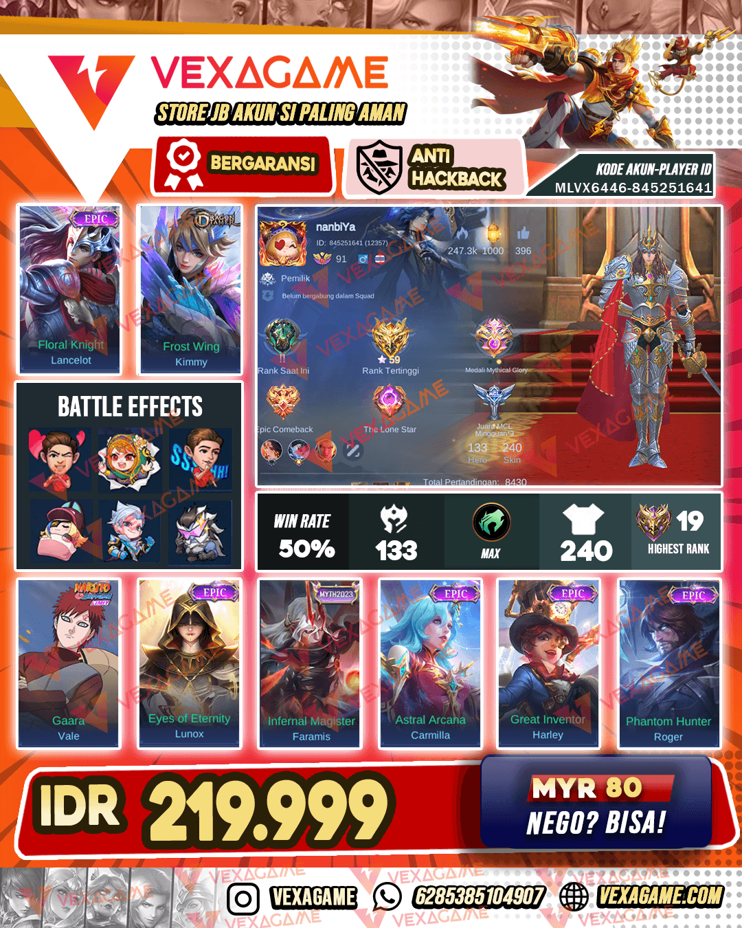 Lancelot Epic | Kimmy Dragon Tamer | Emblem + Hero MAX