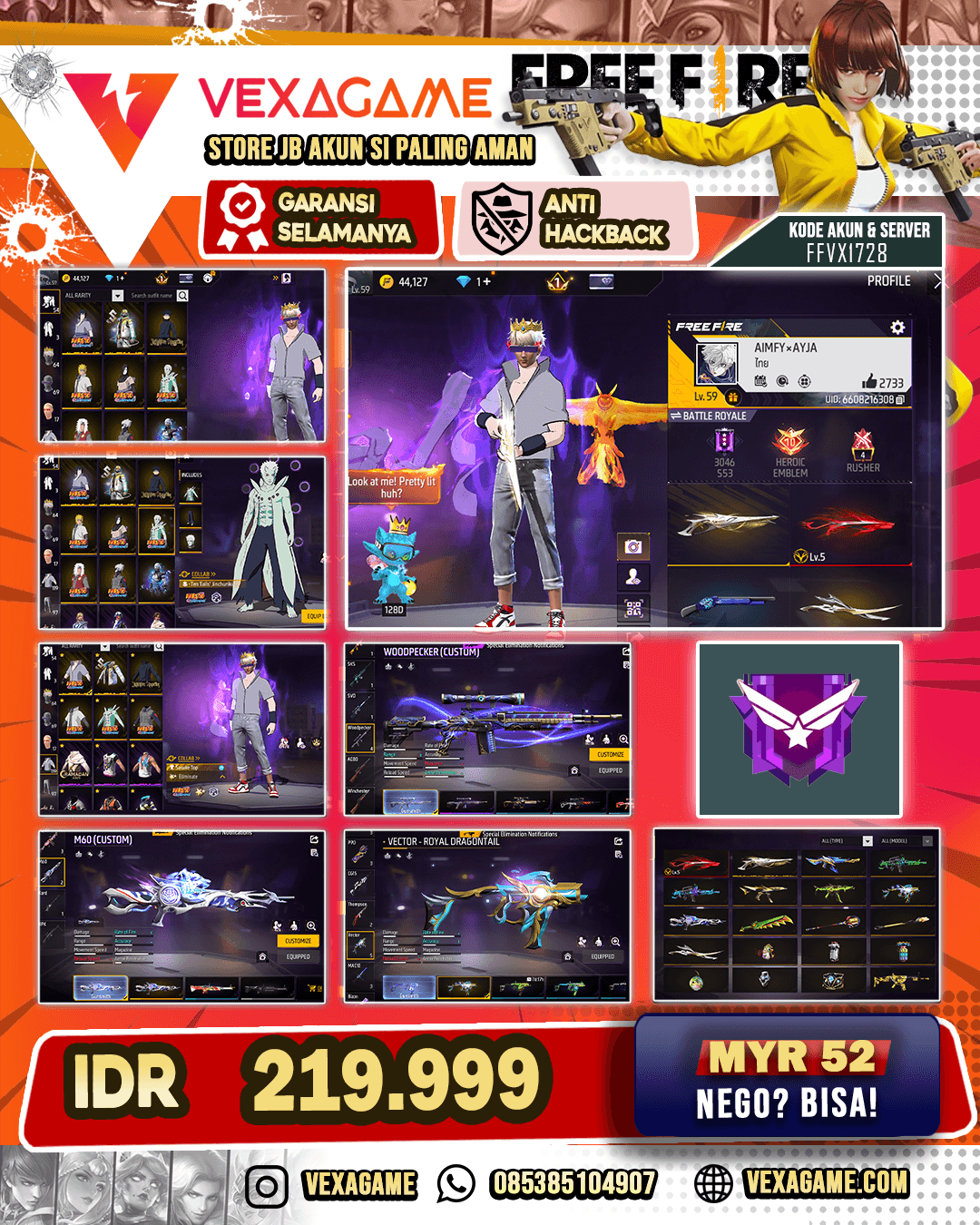 Vector Royal DragonTail | M1014 EVO LV.5 | SG2 GURUN | Bundle Sasuke | Bundle Super Gamer | Bundle Megumi | Bundle Minato | Bundle Obito | Sepatu Jordan