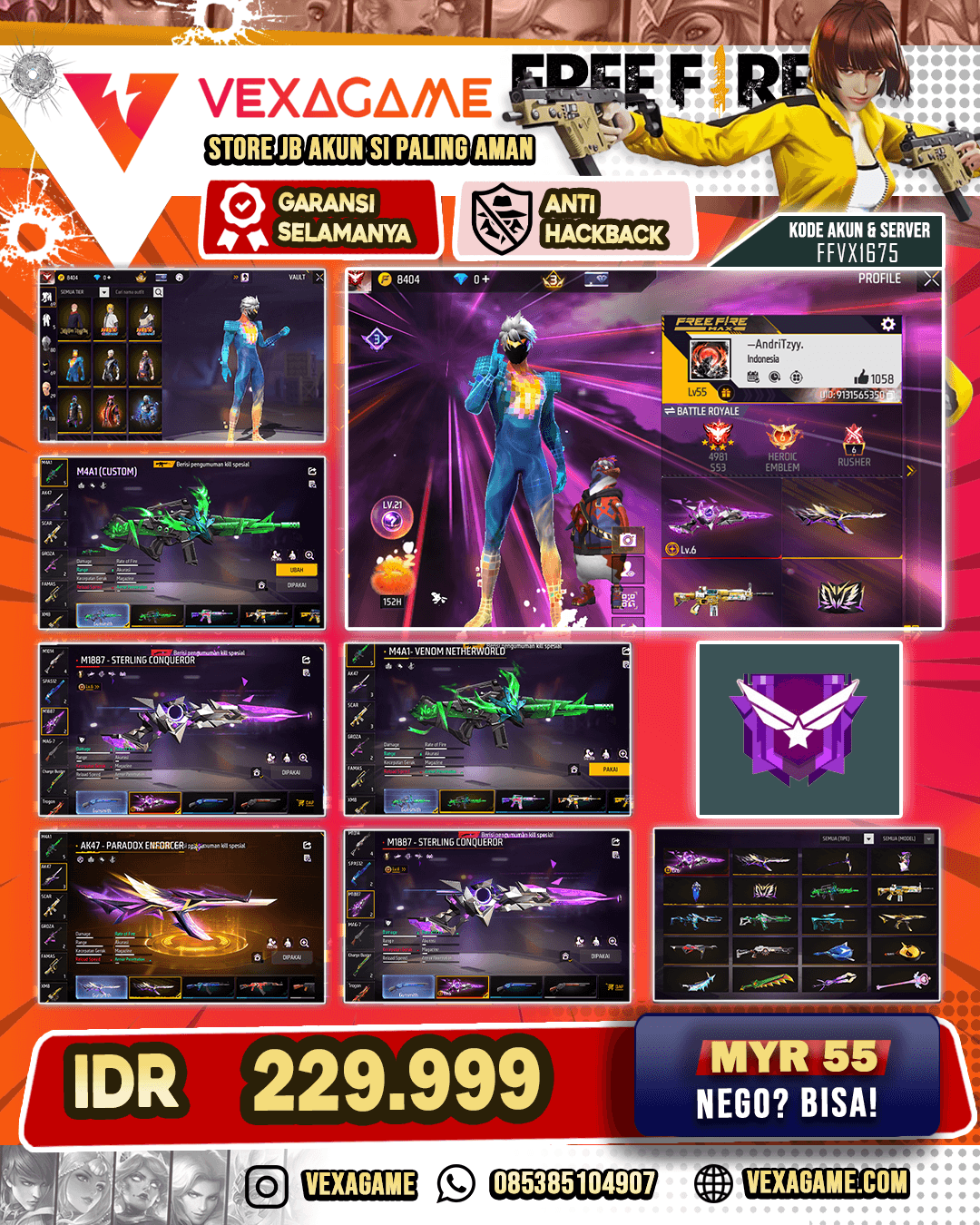 EVO M1887 OTW Max | SG Mamba | 2 Bundle Naruto | 1 Bundle JJK