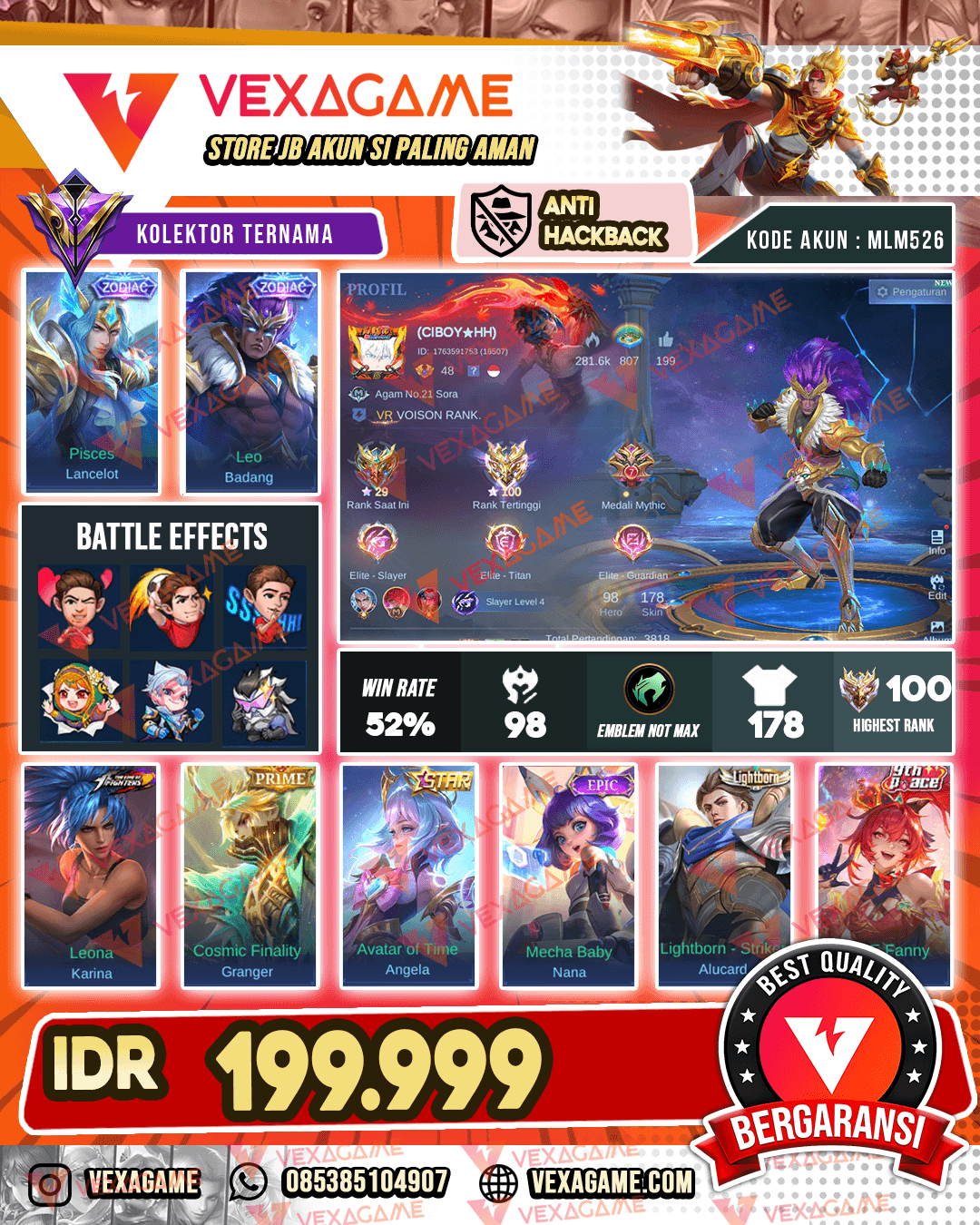 Badang Zodiac X Lancelot Zodiac | Ex Immortal