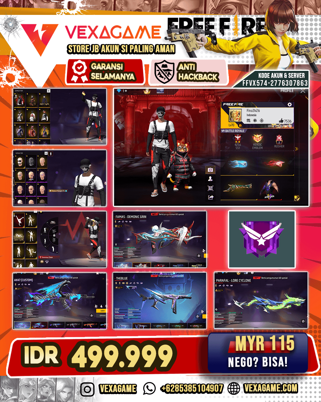 EVO 4 MAX 1 |ANIMNASI MEDKIT | VAULT 500++ | FACE JOKER
