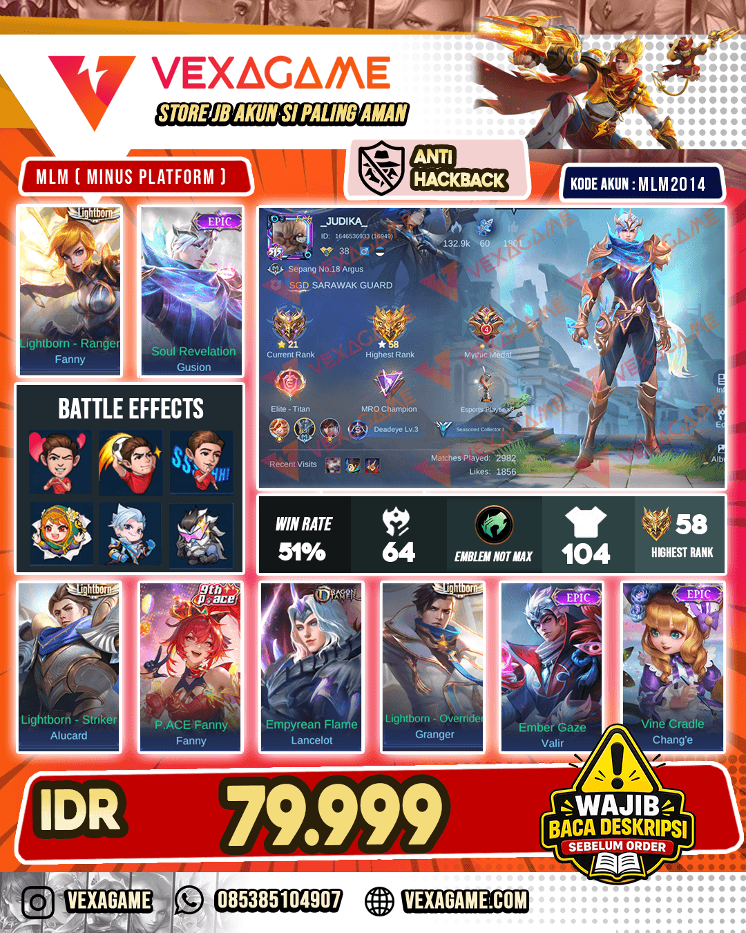 Gusion Epic X Fanny Lightborn