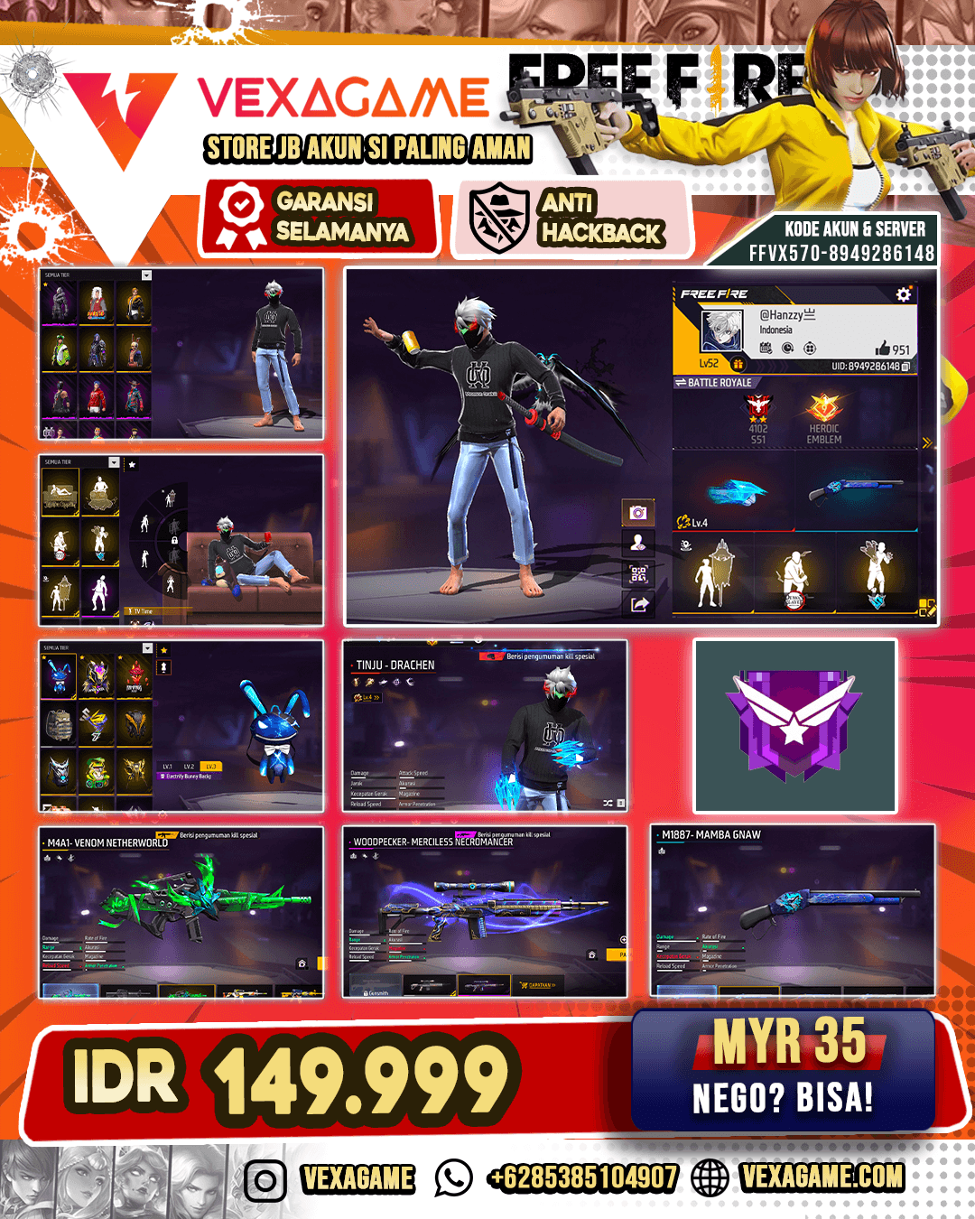 TINJU DRACHEN OTW MAX | SG 3 RASA | VAULT 120++