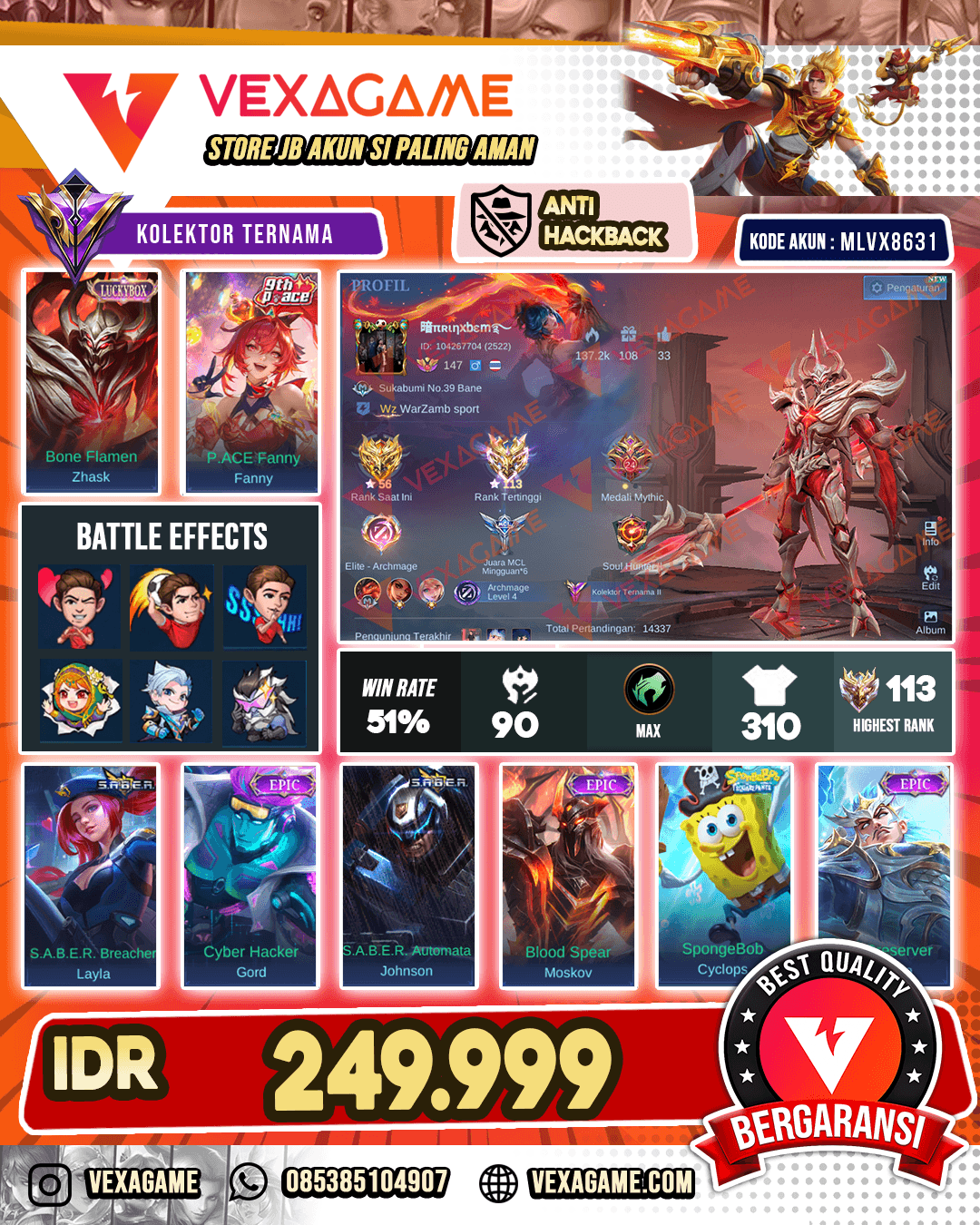 Zhask Luckybox | Fanny Pace | Ex Imortal