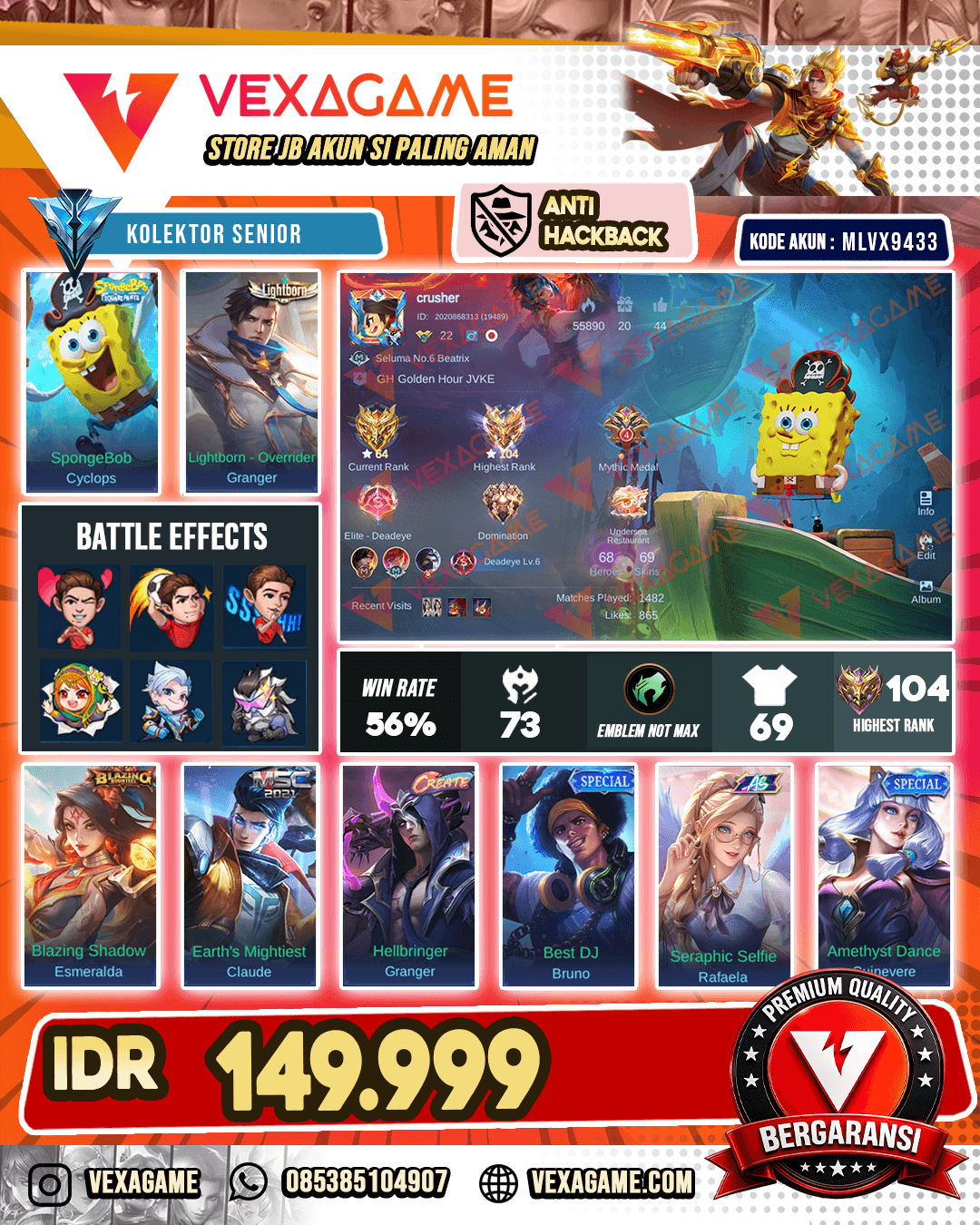 Cyclops Spongebob X Granger Lightborn | Ex Immortal