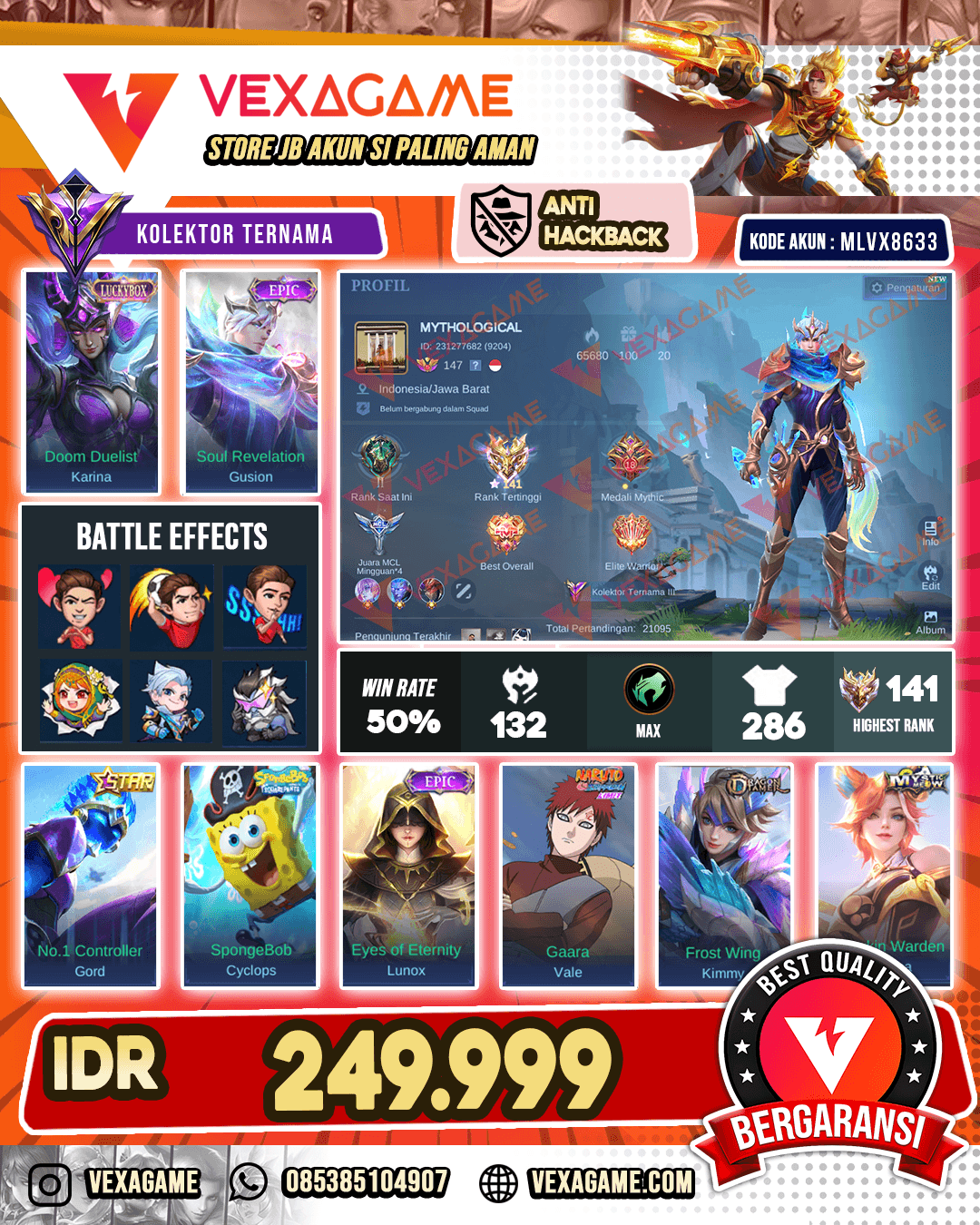 Karina Luckybox | Gusion Epic | Ex Imortal