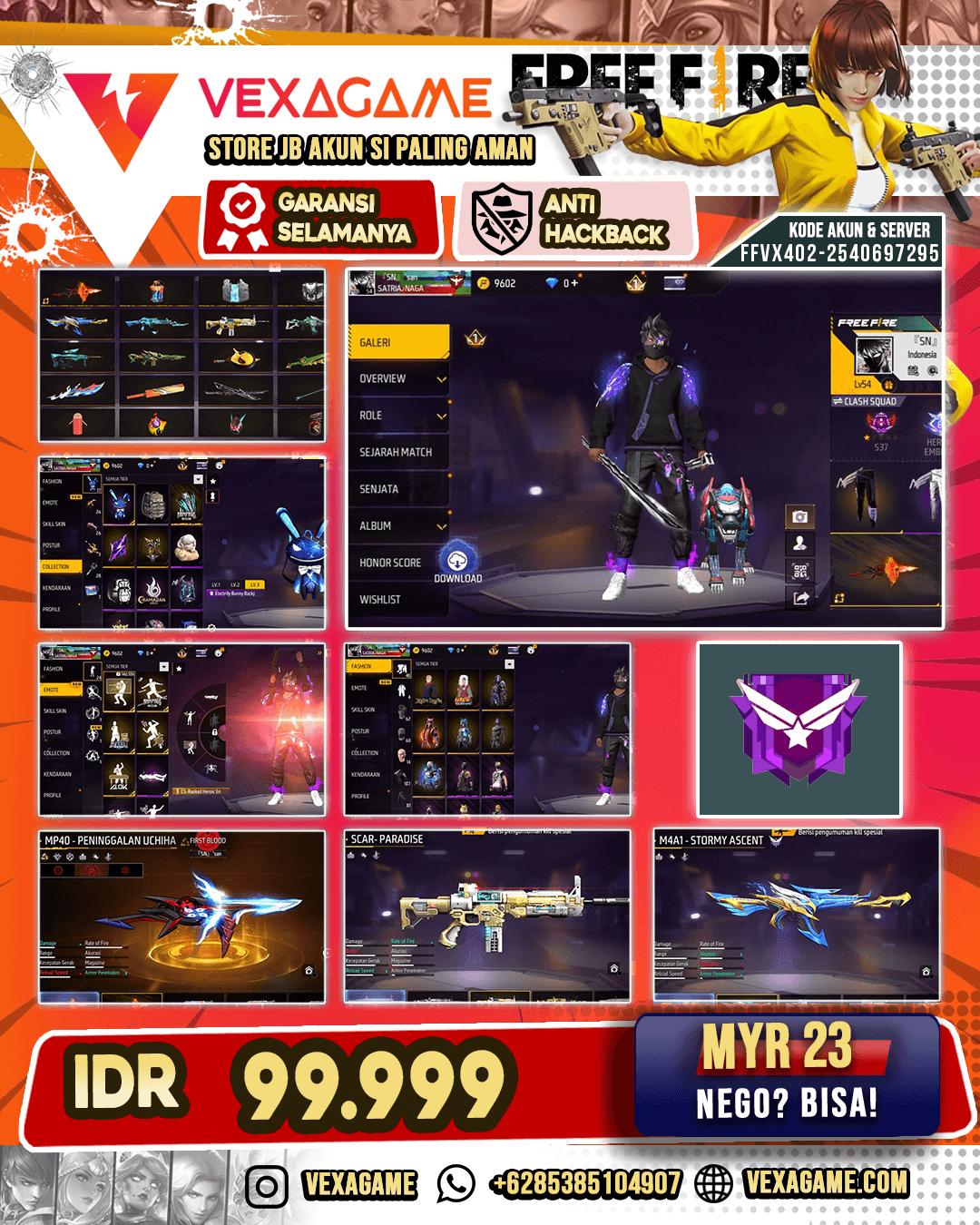 M4A1 Stormy Ascent | SCAR Paradise | AK47 Unicorn's Rage | MP40 Peninggalan Uchiha
