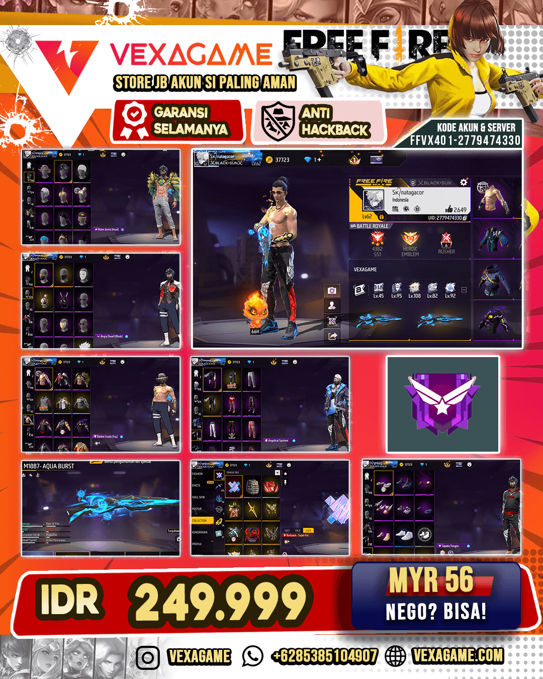 SG Aqua Burst | Backpack Super | Sepatu Tengen | Vault 300+