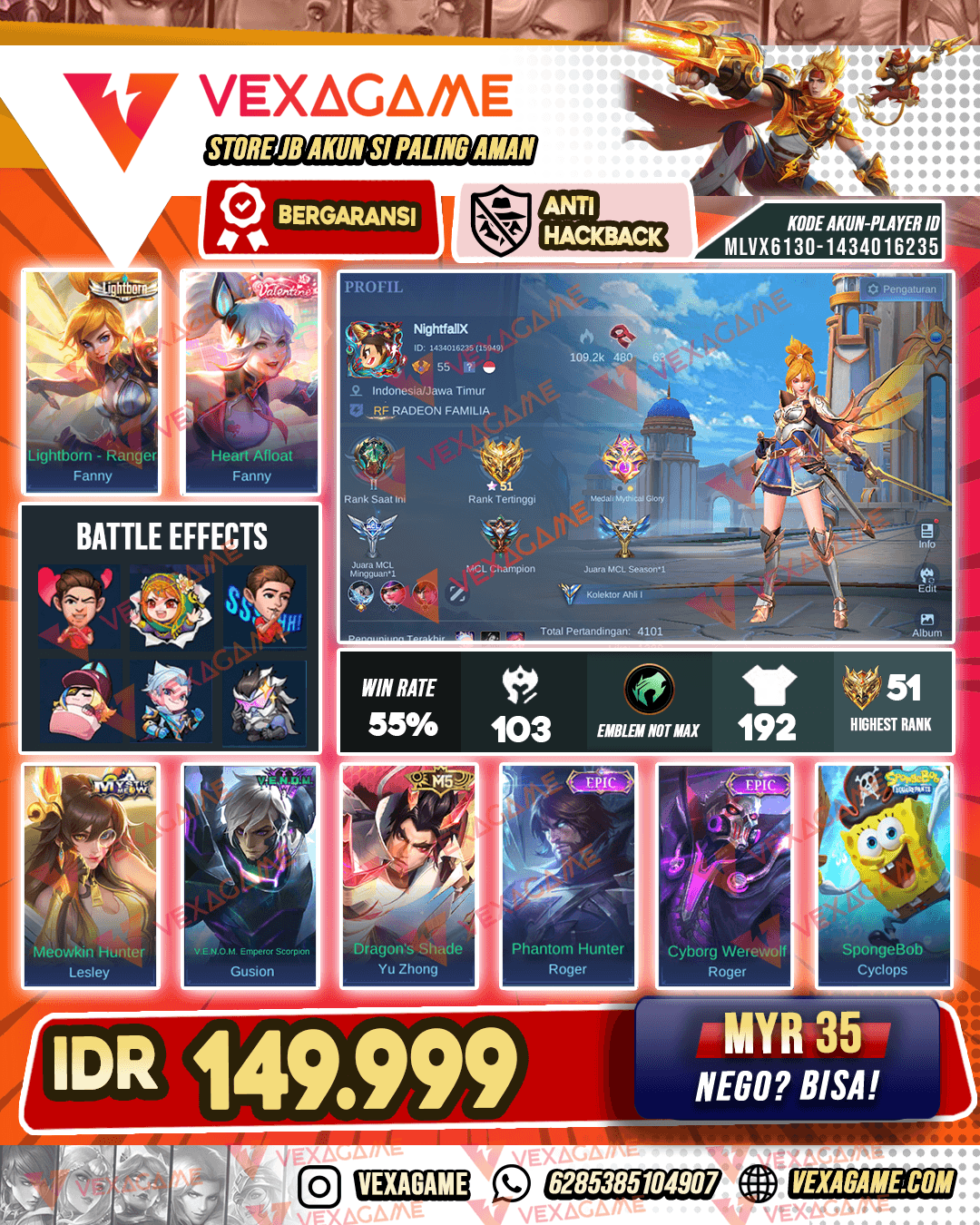 Fanny Lightborn x Fanny Valentine