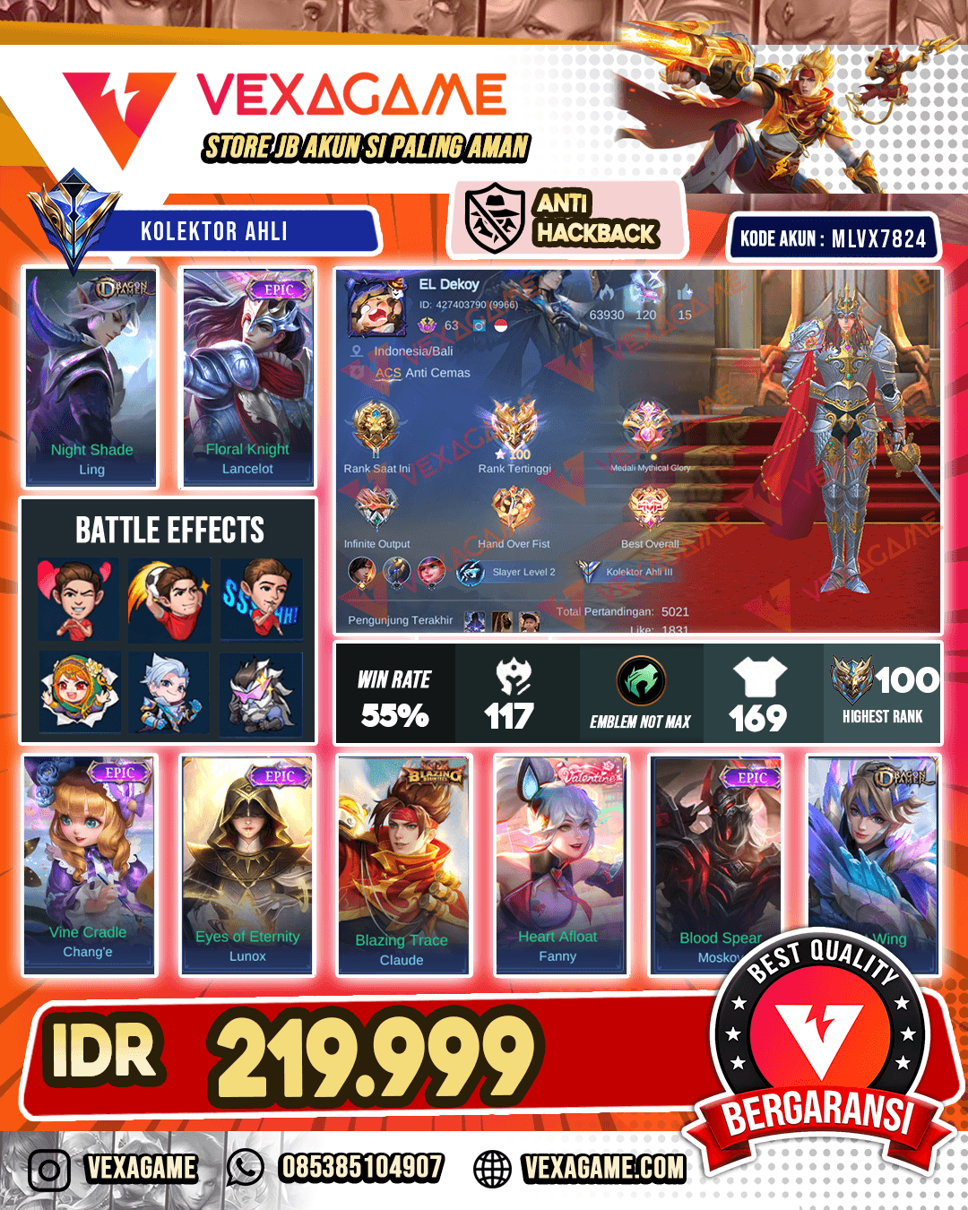 Lancelot Epic | Ling Dragon Tamer | Ex Imortal