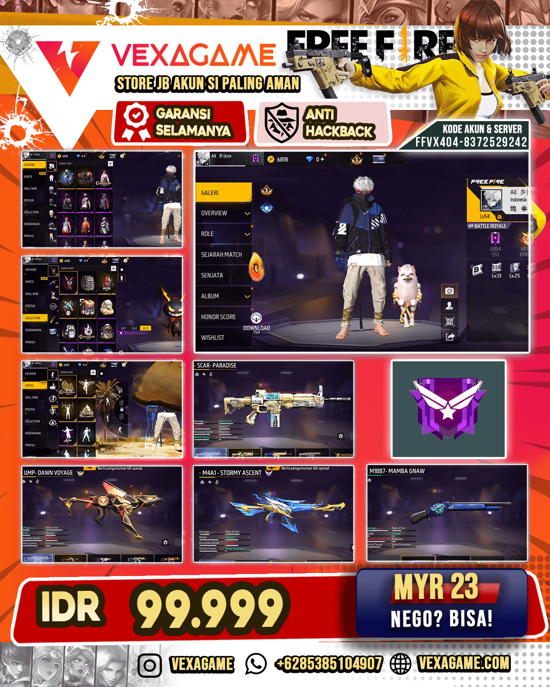 Backpack Bunny Mastermind | M4A1 Stormy Ascent | SCAR Paradise | UMP Down Voyage