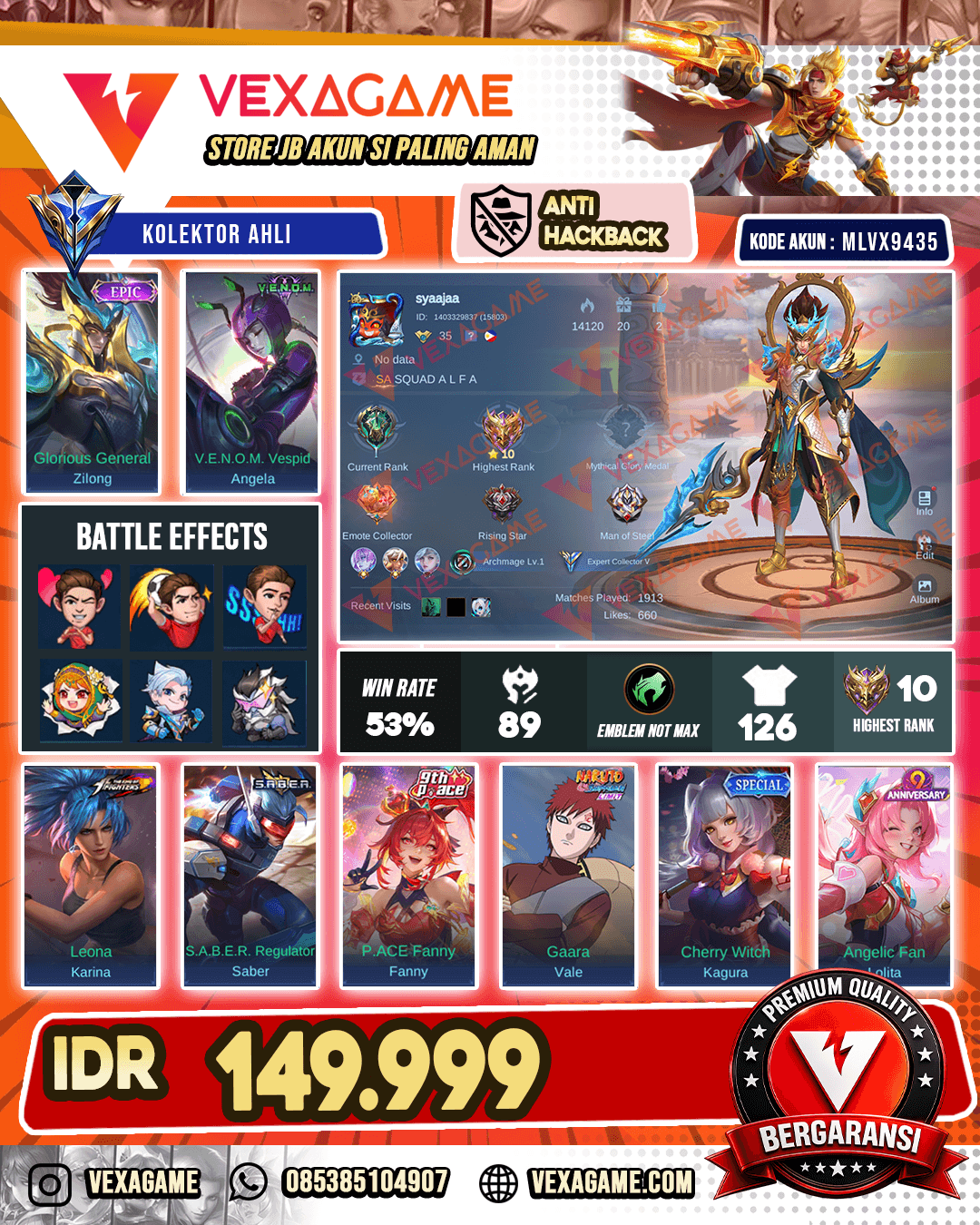 Zilong Epic | Angela Venom