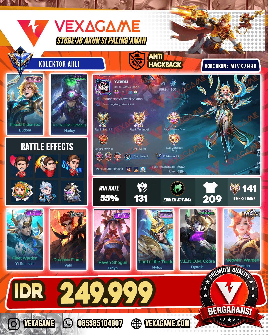 Eudora Luckybox | Harley Venom | Ex Imortal