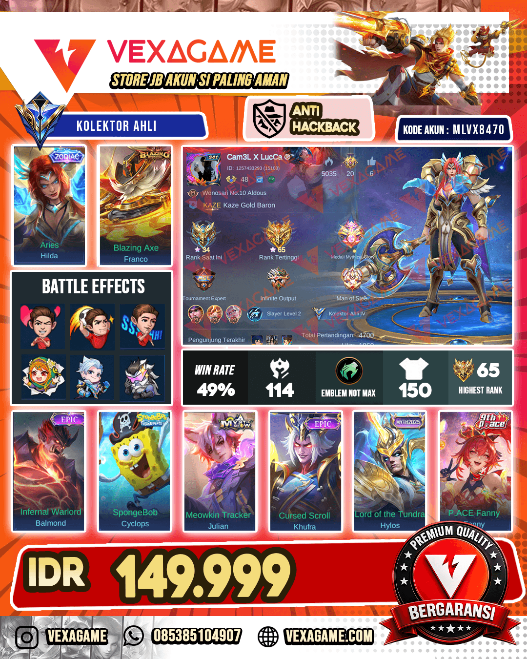 Hilda Zodiac | Franco Blazing
