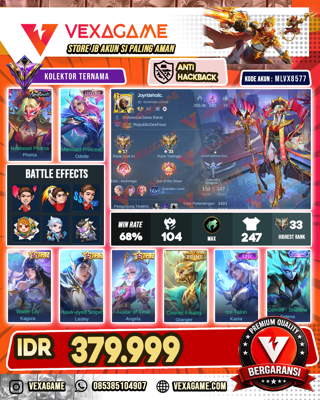 Parsha Neonblast | Oddete Luckybox | Kagura Annual Star | Angela Annual Star