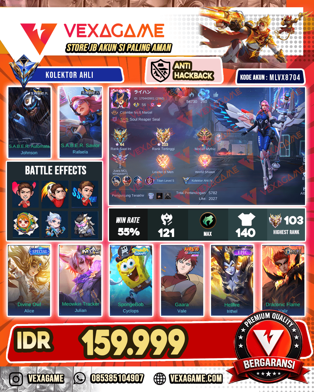 Rafela Saber | Jhonson Saber | Ex IMMORTAL