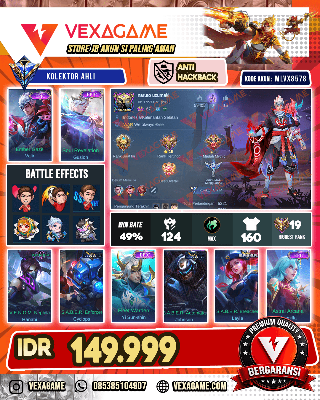 Valir Epic | Gusion Epic