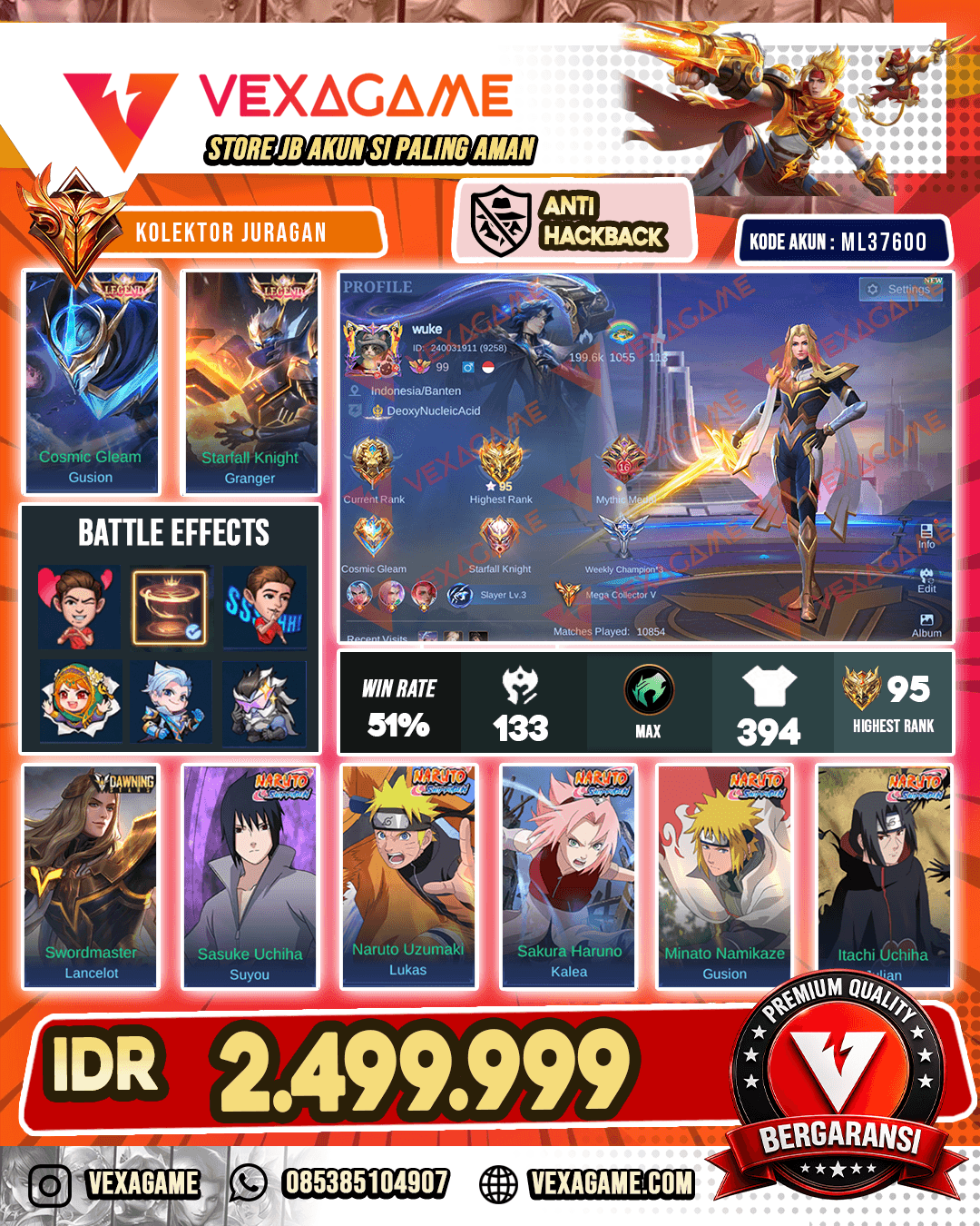 Lancelot Dawning | Full Naruto | 2 Legends | 19 Grand | 14 Exquisite