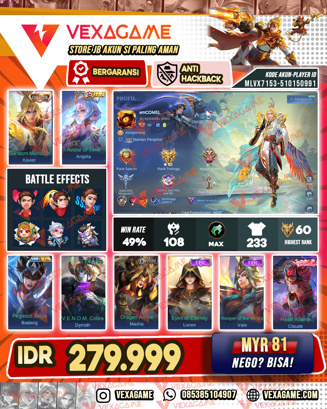 Xavier Collector X Angela Annual Star | Emblem MAX