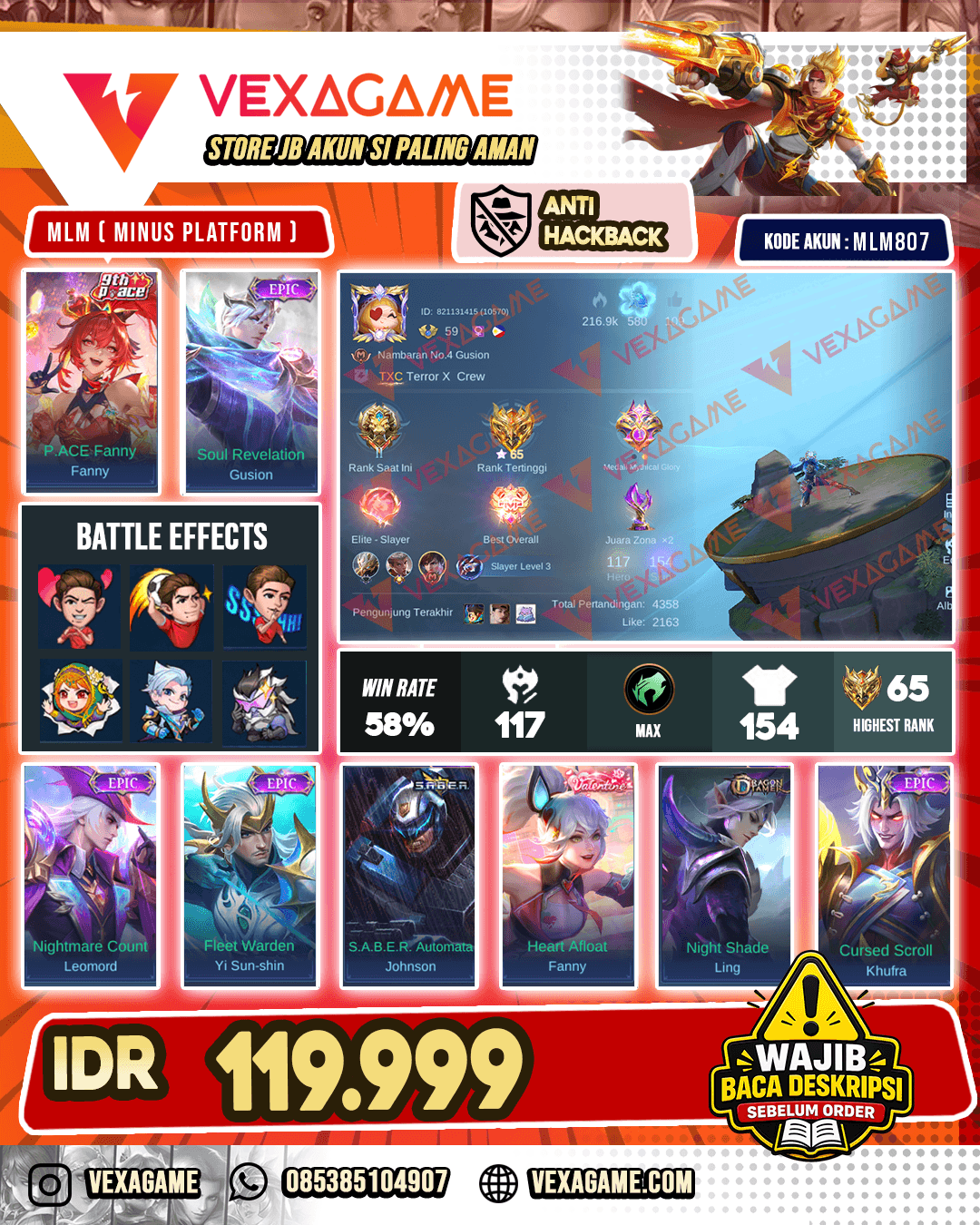 Fanny Pace | Gusion Epic