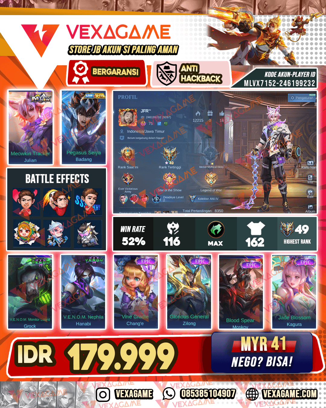Julian Miaw X Badang Saint Seiya | Emblem MAX