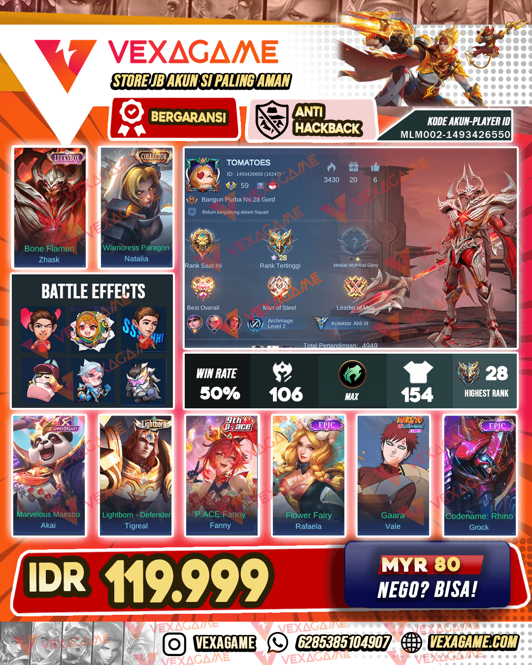 Zhask luckybox | Fanny P.ACE | Emblem MAX