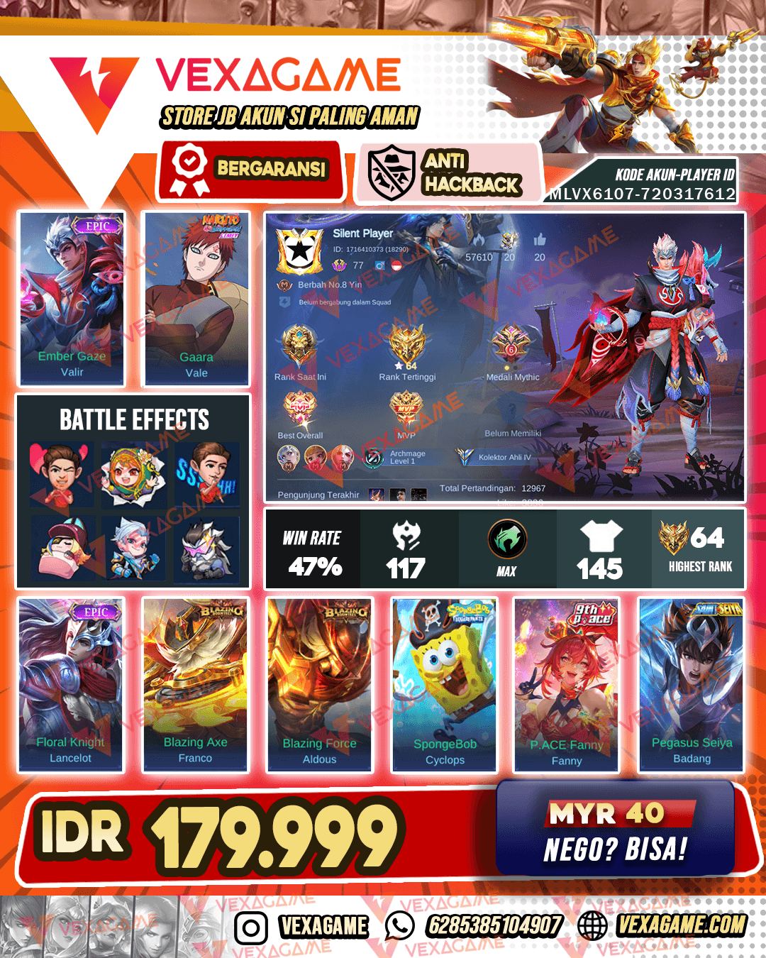 Valir Epic X Vale Gaara | Emblem MAX