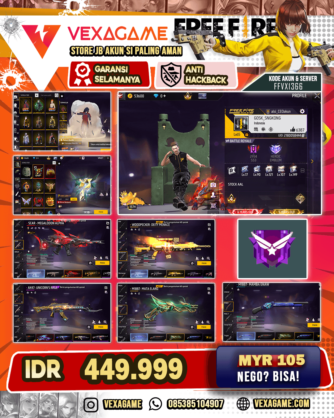 EVO AK47 MAX | EVO SCAR MAX | EVO MP5 MAX | SG MATA ELANG | VAULT 360++