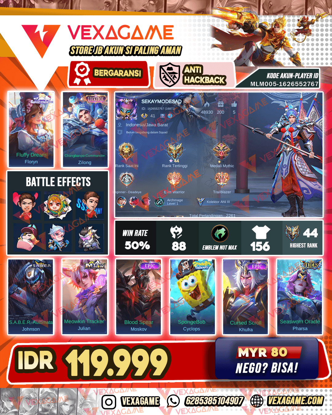 Zilong Luckybox | Floryn Sanrio | Pharsa Tides