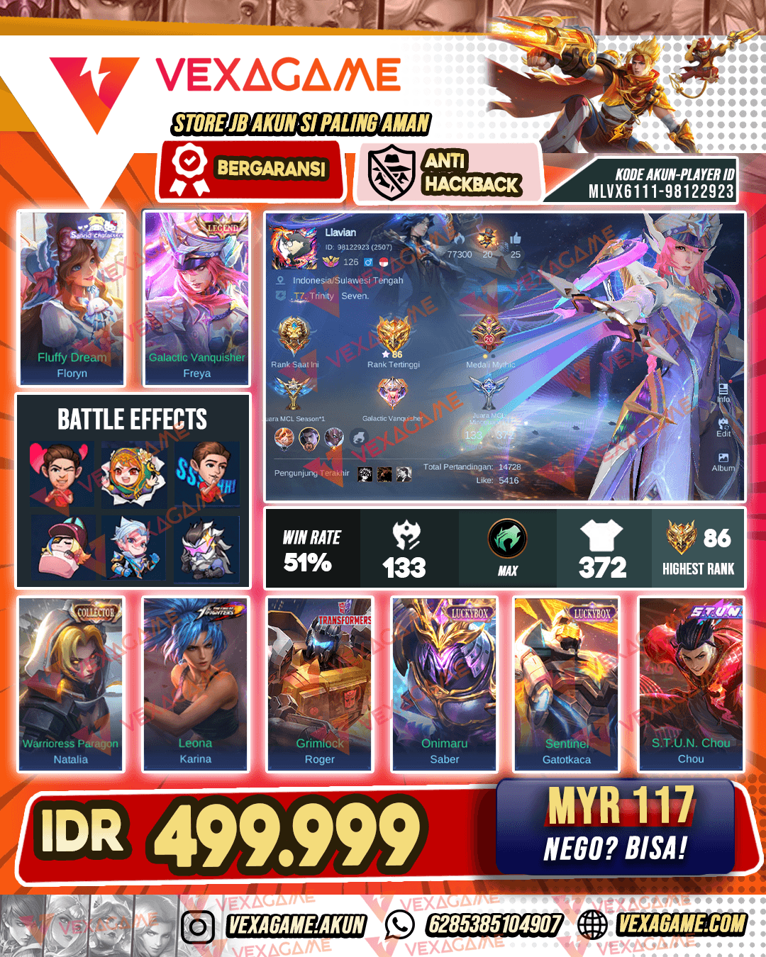 Freya Legend | Floryn Sanrio | 2 Luckybox Emblem MAX & Hero MAX