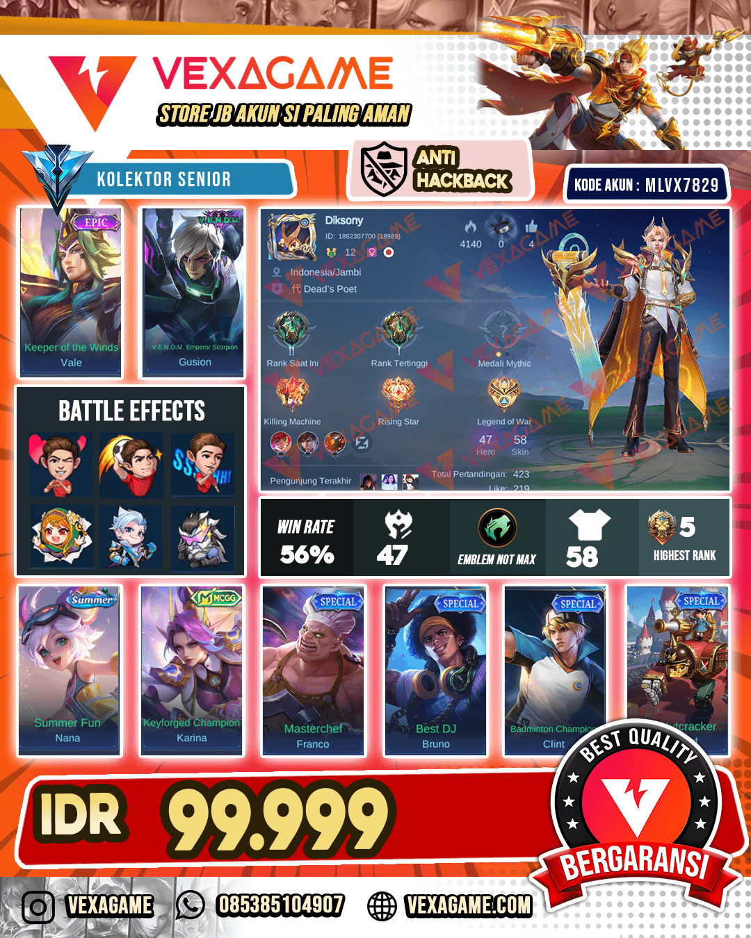 Gusion Venom | Vale Epic