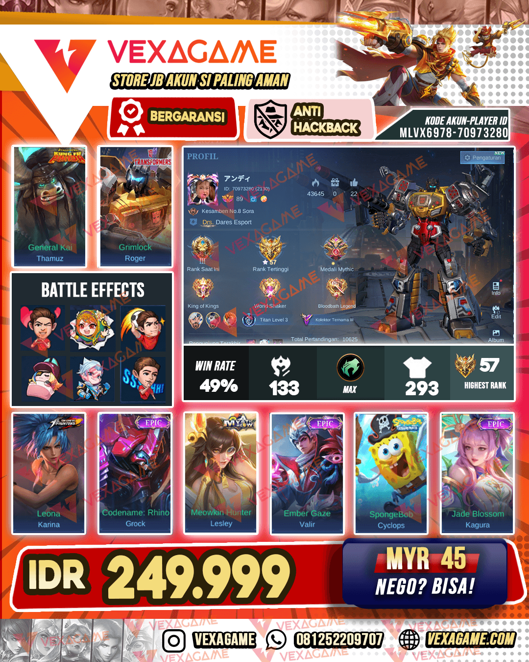 Roger Transformers X Thamuz Kungfu Panda | Emblem MAX & Hero MAX